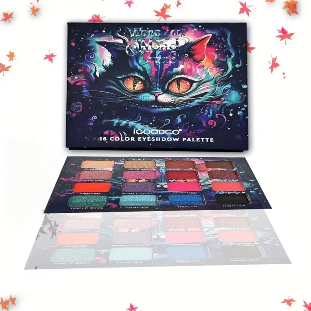 🆕 16-Color Eyeshadow Palette - Cat King Edition, Matte & Shimmer Finishes